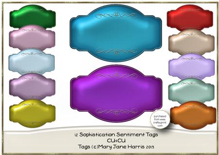 12 Sophistication Sentiment Tags - Cu4cu - CUP419597_99 | Craftsuprint