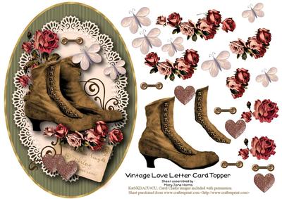 Vintage Love Letter Card Topper 2 - CUP608222_99 | Craftsuprint