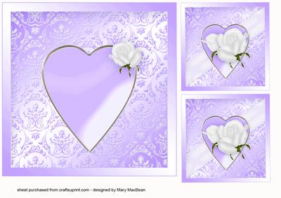 White Rose Wedding Insert - Lilac - CUP359245_1648 | Craftsuprint
