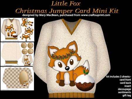 Little Fox - Christmas Jumper Card Mini Kit - CUP646154_1648 | Craftsuprint