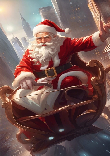 Santa On Sledge 4 - CUP1233426_2229 | Craftsuprint