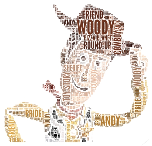 Toy Story Woody Word Art - CUP738771_2229 | Craftsuprint