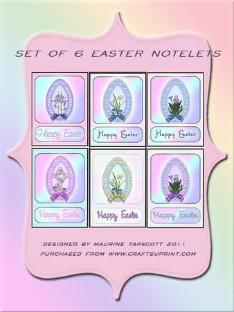 Set of 6 Easter Notelets Kit - CUP187068_958 | Craftsuprint