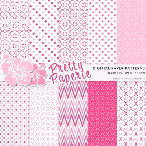 Valentines Digital Seamless Patterns - 12 x 12 - CUP1257733_75932 ...