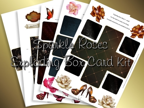 Sparkle Roses Exploding Box Kit Large - CUP732778_376 | Craftsuprint