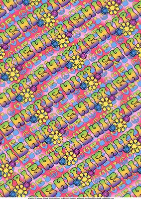 Hippie Love Background - CUP74672_376 | Craftsuprint