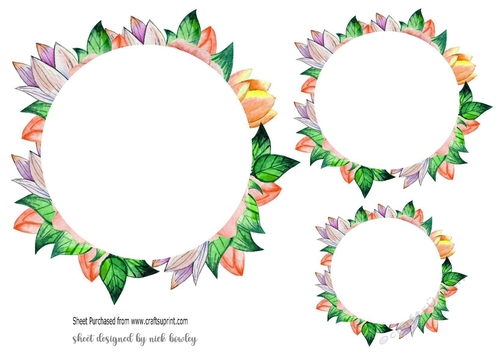 pretty flower frame toppers in peach, toppers/inserts - CUP1116667_415 ...