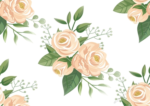Pretty Peach Roses (Big) Backing Paper - CUP1198900_415 | Craftsuprint