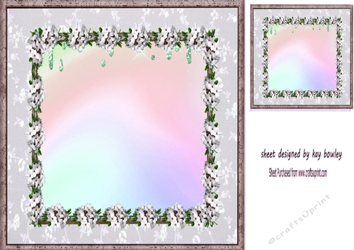 Cute Insert Frame Baby Floral Frame With Topper/Insert 8x8 - CUP1214027_415 | Craftsuprint