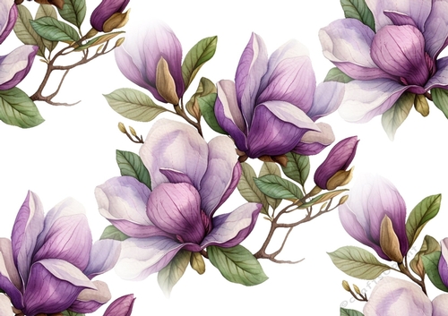 Pretty Purple Flowers Backing Paper (Four) A4 Big - CUP1283697_415 ...