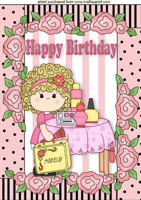 Little Makeup Girl, A4 - CUP229750_415 | Craftsuprint