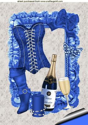 I Love to Party in Blue Basque A4 - CUP247051_415 | Craftsuprint