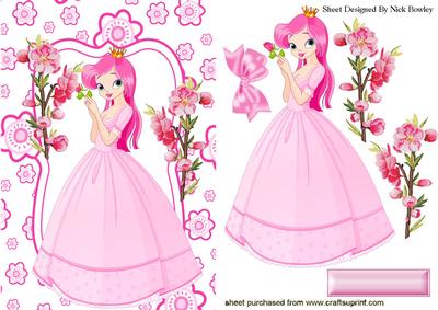 Pretty Princess in Pink with Rose - CUP548882_415 | Craftsuprint