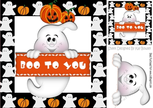 Boo! to you Ghost, in ghost frame 8x8 - CUP732319_415 | Craftsuprint