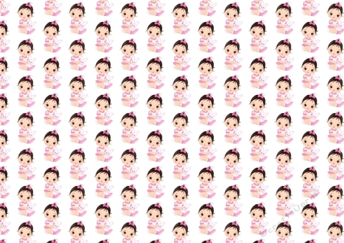 Cute baby girl with dark hair, backing paper - CUP858287_415 | Craftsuprint