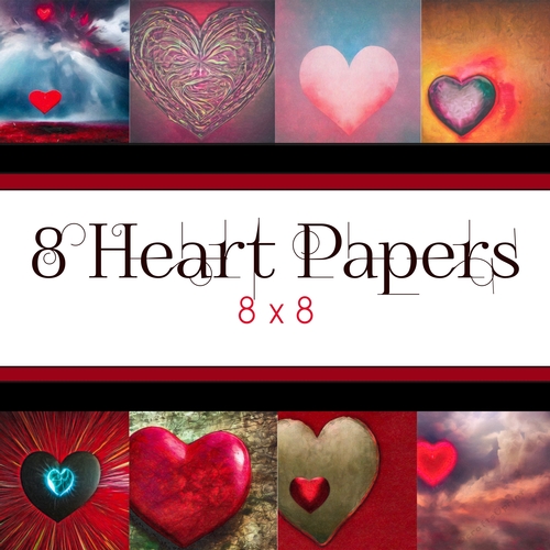 Hearts Paper Set - CUP1185071_118574 | Craftsuprint