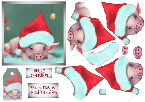 Christmas Piglet - CUP1186846_118574 | Craftsuprint