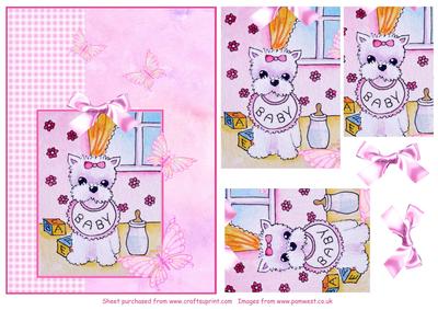 Baby Westie Step by Step Decoupage Card - CUP187189_117 | Craftsuprint