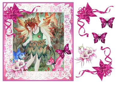 Watercolour Fairy with Dragons Decoupage Sheet - CUP312940_117 ...