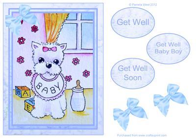 Get Well Baby Boy - Westie Step by Step Decoupage - CUP334852_117 ...