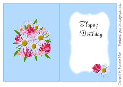 Daisys and Roses Birthday Insert - CUP340191_1416 | Craftsuprint