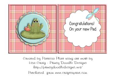 Frog Congratulations on Your New Pad - CUP351477_1416 | Craftsuprint
