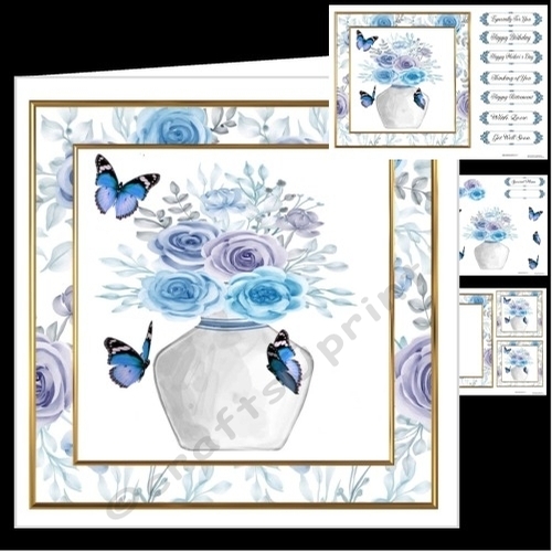 Blue Rose Vase CUP1140452_16808 Craftsuprint
