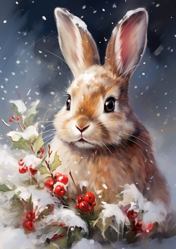 A4 - Winter Rabbit - CUP1268432_124264 | Craftsuprint