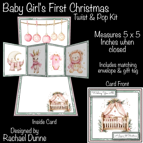 IWEMEK Baby Girl's First Christmas Outfit - Red Long Sleeve Ruffle Top With Striped Pants & Headband