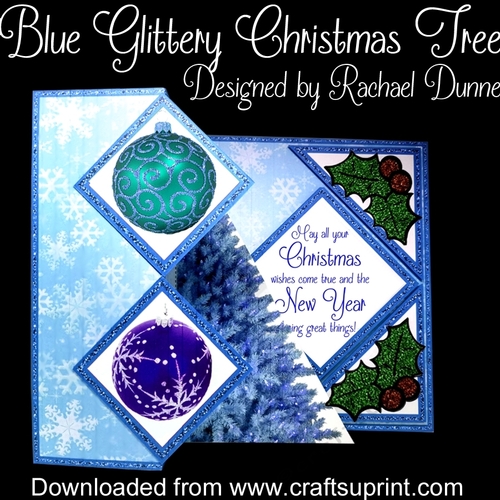 Ice Blue Glittery Christmas Tree CUP938126_75068 Craftsuprint