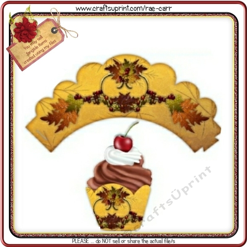 108 Fall Cupcake Wrappers CUP691492_1415 Craftsuprint