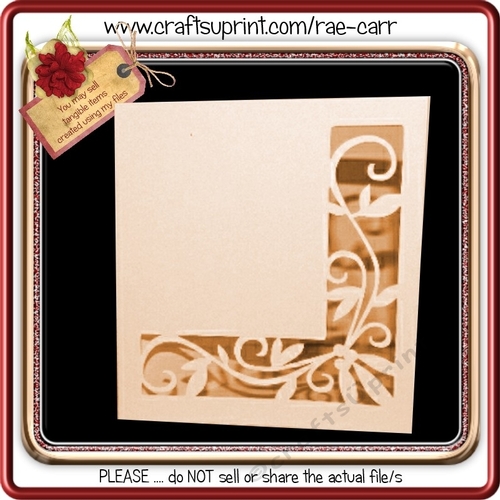 287 Pretty Cut Out Card - CUP691916_1415 | Craftsuprint