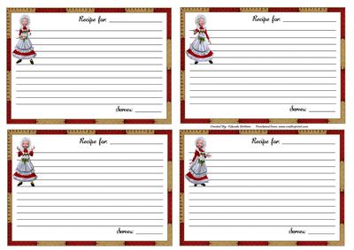 Mrs Claus Recipe Cards - CUP69624_40 | Craftsuprint