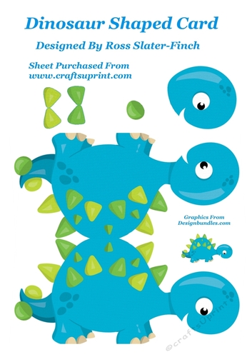 Dinosaur Shaped Card - CUP881820_294 | Craftsuprint