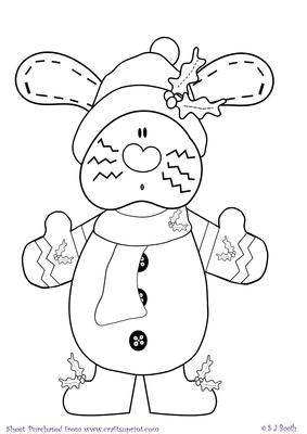 Christmas Bunny Digital Stamp - CUP266604_1026 | Craftsuprint