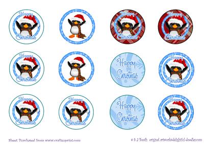 Cupcake Toppers - Xmas Penguins - CUP469630_1026 | Craftsuprint