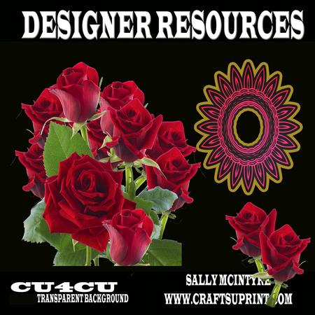 Red Roses Display- Designer Resources - CUP328036_49 | Craftsuprint