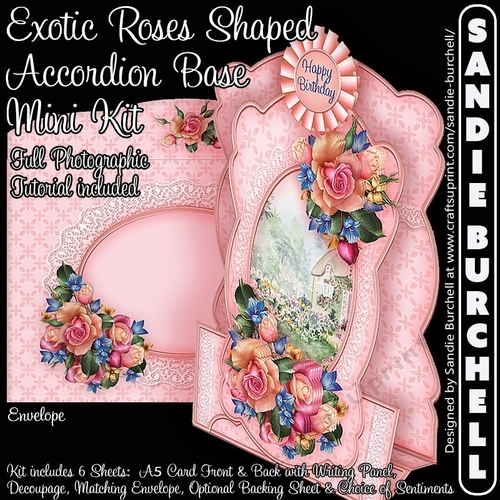 Exotic Roses Shaped Accordion Base Mini Kit CUP1017105_425 Craftsuprint
