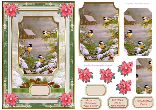 Christmas Scene Decoupage Topper 3 - CUP1059331_719 | Craftsuprint