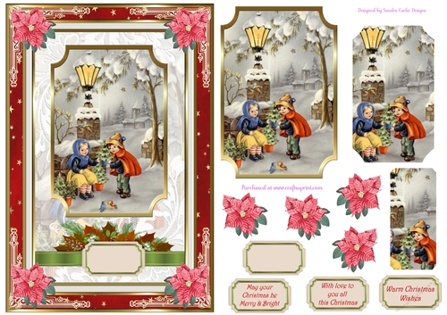 Christmas Scene Decoupage Topper 5 - CUP1059337_719 | Craftsuprint