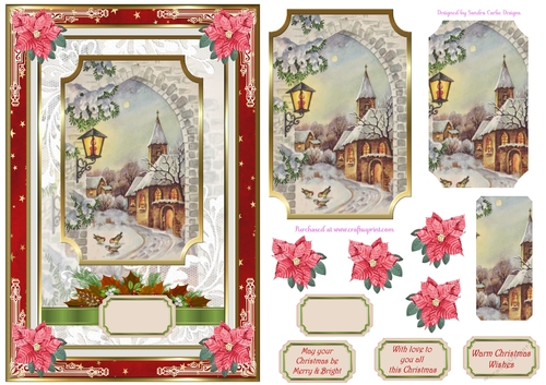 Christmas Scene Decoupage Topper 8 - CUP1059342_719 | Craftsuprint