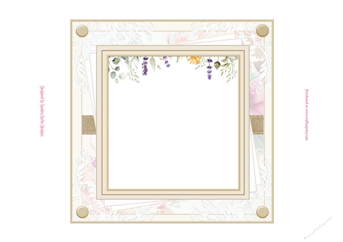 Soft gold floral blank Insert 1 - CUP1212401_719 | Craftsuprint