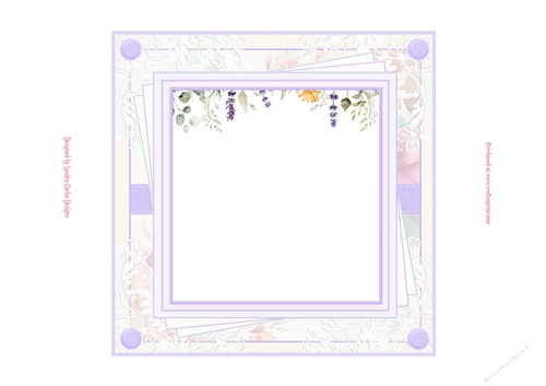 Soft lilac floral blank Insert 1 - CUP1212402_719 | Craftsuprint
