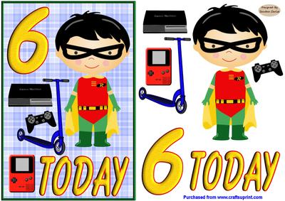 6th Birthday Boy Card Front - CUP387153_719 | Craftsuprint