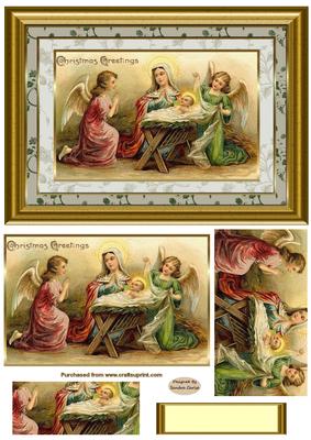 Baby Jesus Pyramid Card Front - CUP556211_719 | Craftsuprint