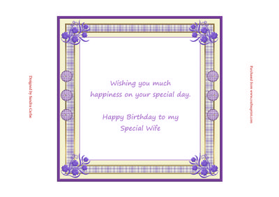 Happy Birthday Wife Insert - CUP681142_719 | Craftsuprint