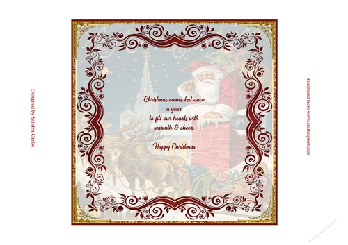 Santa Insert Christmas Vintage Santa Insert - CUP978533_719 | Craftsuprint