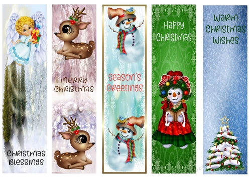 Warm winter wishes Christmas Bookmarks 1 - CUP1007002_77133 | Craftsuprint
