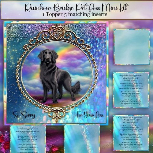 Rainbow Bridge Pet Loss Flat coated retriver - CUP1216508_77133 | Craftsuprint