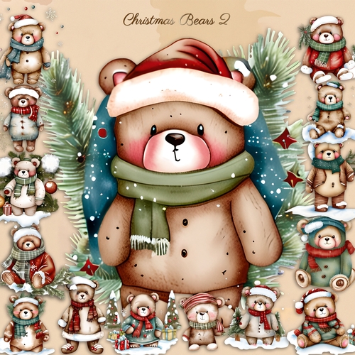 Christmas Bears 2 CUP1248630_77133 Craftsuprint